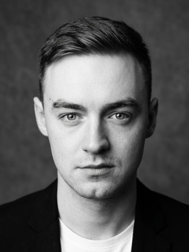 AI generated male headshot from Black and White AI Headshot Generator