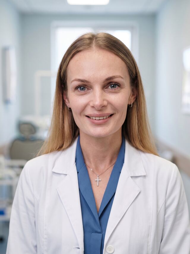 AI generated female headshot from AI Headshot Generator for Doctors