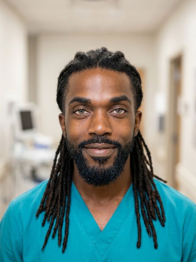 AI generated male headshot from AI Headshot Generator for Nurses