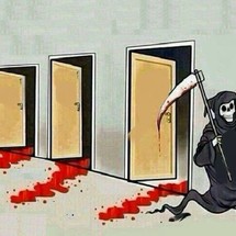Grim Reaper Knocking Door
