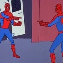 Spiderman Pointing at Spiderman