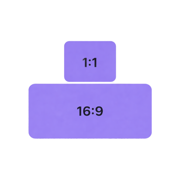 Different aspect ratios for storyboards
