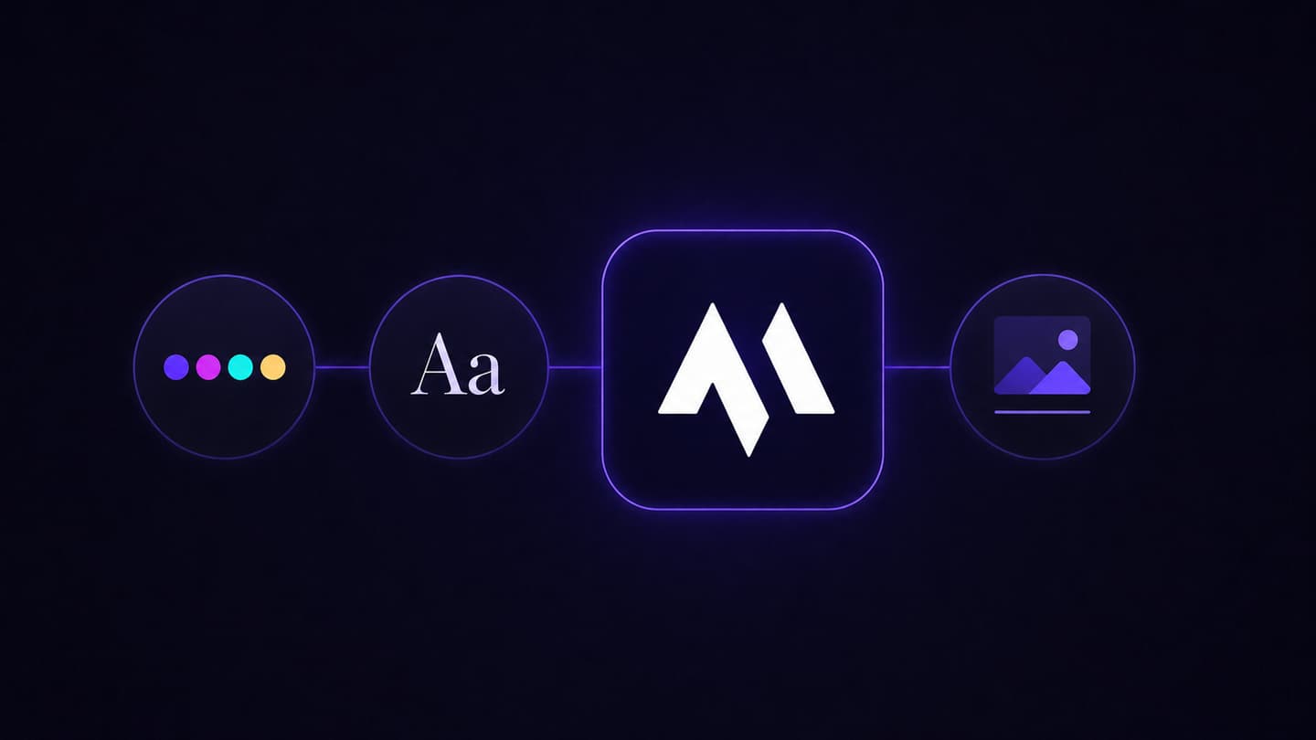 Brand Kit — logos, colors, fonts, and imagery organized into one reusable reference