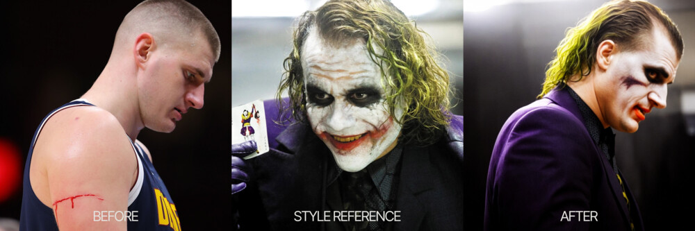 Image style reference examples showing how AI applies different artistic styles.