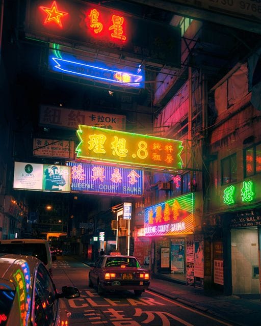 Cyberpunk Neon moodboard style preview