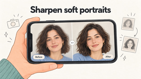 Sharpen soft portraits